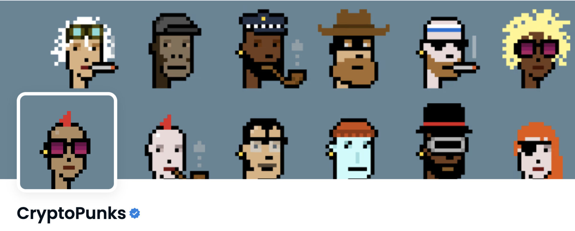 CryptoPunks OpenSeaトップページ